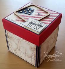 Explosionbox Usa Reise Stampin Up Scraphexe De Umzug Geschenke Verpacken Reise Geldgeschenk Reise Und Geschenke Verpacken