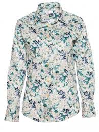 Je veux trouver une belle chemise femme et agréable à porter pas cher ici chemise à fleurs femme. Chemisier Femme Fleurs Bleues Et Vertes Ajustee