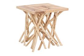 Cette table de nuit en bois, reposant sur quatre pieds fiche technique. Table Basse En Teck Et Bois Flotte Hellin