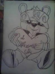 Gangsta teddy bear drawing at getdrawings. Gangsta Teddy Bear I Love You By Thatgurlkp87 On Deviantart