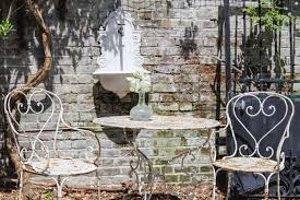 Wrought iron lawn furniture is very durable and can be over used. 19th Century French Antique Wrought Iron Table And 2 Garden Chairs Set