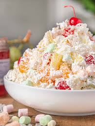 This Ambrosia Salad Recipe Is A Classic Holiday No Bake Dessert With Whipped Cream Marshmallows Co Ambrosia Salad Watergate Salad Recipes Fruit Salad Recipes