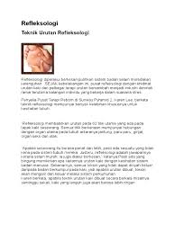 Memang pening kepala setiap kali anak menangis tak berhenti. Refleksologi