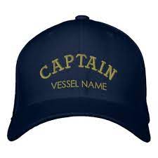 Personalized Boat Name Captain Hat Zazzle Com Boat Name Boat Hats