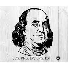 1776 Stencil BENJAMIN FRANKLIN PNG