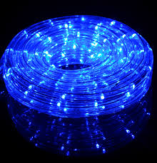 Fantado Blue Outdoor Led Fairy String Rope Light 33 Ft Clear Tube Ac Plug In By Paperlanternstore Walmart Com Walmart Com