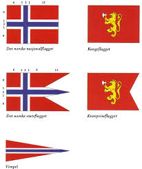Det inneheld ein mørkeblå kross med kvite kantar på raud botn. Det Norske Flagget Storst Av Alt Er Kjaerligheten