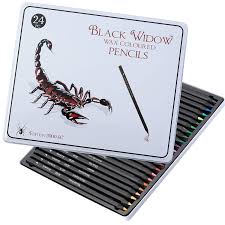 Black Widow Colored Pencils Set For Adults And All Coloring Books A Unique 24 Piece Color Pencil Set From Black Widow Pencils