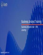 Rpa Business Analyst Training Pdf Business Analyst Training Business Analyst U2019s Role U2013 Rpa Journey Academy Uipath Com What Is The Role Of A Course Hero
