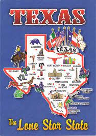 Texas Map Card Texas Map Only In Texas Texas Travel