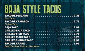 1 baja cali fish & tacos. Ensenada S Surf N Turf Grill Menu In Fullerton California Usa