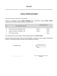 Contoh surat tanda terima dokumen. Contoh Surat Tanda Terima Dokumen Asli Dokumen Pilihan Cute766