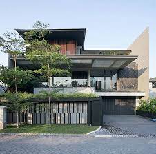 Whereas one modern house may have large glass windows for walls, another house may have several small windows grouped together. 36 Ide Rumah Tropis Modern Terbaik Di 2021 Rumah Tropis Modern Rumah