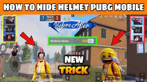 How To Hide Helmet In Pubg Mobile Youtube