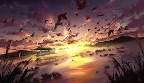 Subtle Anime Wallpaper Posted By Sarah Thompson Silhouette of steel ridge wallpaper, blue and pink sky painting. subtle anime wallpaper posted by sarah
