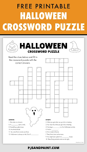 Crossword puzzles are fun, but they also help kids develop many important skills. Free Printable Halloween Crossword Puzzle Pjs And Paint