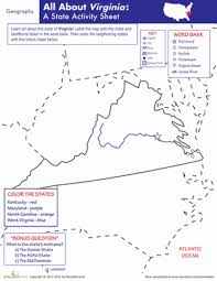 Virginia Geography Worksheet Education Com Virginia Studies Geography Worksheets Social Studies Worksheets