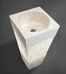 Royal wash basin with pedestal double color c.brown mate series. Stone Pedestal Wash Basin Marble Free Standing Wash Basin Aquant