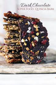 Superfood Dark Chocolate Quinoa Bark Recipe Healthy Desserts Easy Bark Recipe Dessert Recipes