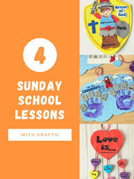 4 Sunday School Lessons With Crafts For Kids Bible Crafts Bible Activities For Kids Sunday School Crafts