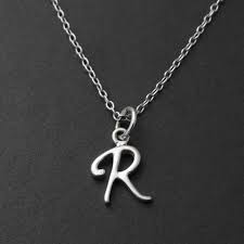 Tiny Initial Letter R Necklace 925 Sterling Silver Name R Letter Charm New Silver Jewelry Fashion Modern Silver Jewelry Jewelry