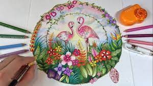 Inky illustrator, colouring book maker on a mission to create happy! Pink Flamingo Part 2 Magical Jungle Coloring Book By Johanna Basford Youtube