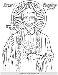 Ignatius loyola, the leader of the society, sent him to the far east, where he evangelized with some success for francisco antonio vallejo, the death of st. Saint Francis Xavier Coloring Page Thecatholickid Com