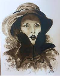 finished ! Oh my god !!! 😱 A5 sepia monochrome ...happy watercolour to you  💞