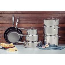 Tramontina Grano 26 Cm 2 2 L Shallow Stainless Steel Frying Pan With Long Handle Tri Ply Body And Interior Non Stick Coating Tramontina