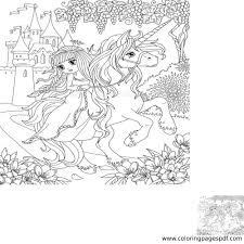 These alphabet coloring sheets will help little ones identify uppercase and lowercase versions of each letter. Coloring Page Of A Princess Running From The Castle With A Unicorn