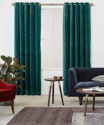 The thick curtains darken the room and provide privacy by preventing people outside from julius velvet eyelet lined pair of curtains, 168 x 228cm, soft pink. Julius Velvet Eyelet Lined Pair Of Curtains 168 X 228cm Teal Blue Made Com