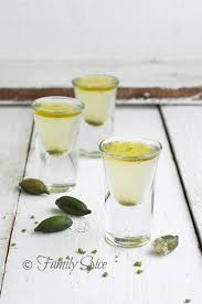 Finger Lime Kamikaze Shots With Mint And Olive Oil Family Spice Finger Lime Lime Cocktail Recipes Vodka Shots