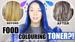 The hair toner can eliminate the yellow or brassy hues from your light blonde tresses in 15 minutes. Food Colouring Hair Toner Does It Work Thoserosiedays Youtube