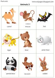Esl Pages Animals Kartu Flash Binatang Binatang Ternak