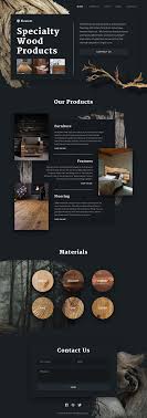 Wood Products Landing Page Creative Web Design Web Design Inspiration Web App Design