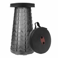 Folding Stool Portable Telescoping Seat Plastic Retractable Adjustable Outdoor Folding Stool Camping Stool Portable Camping Chair