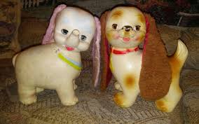 2 Vintage 1962 Edward Mobley Elephant & Bowser Wowser Squeak Toys