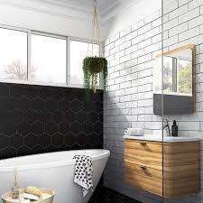 Its variety of shapes, sizes, colors and textures enables infinite mixes and special layouts that make it the most compelling material. Black Matte Hexagon Ceramic Tiles 8 1 4