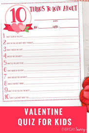 Grab This Cute Free Valentine Quiz For Kids Print The Quiz And Record Your Kids Answers Each Ye Valentines Quiz Valentines For Kids Valentines Day Activities