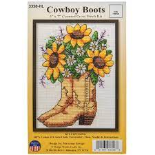 Cross stitching cross stitch embroidery cross stitch patterns cross stitch landscape country. Cowboy Boots Counted Cross Stitch Kit Hobby Lobby 1786185
