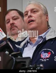 Amalgamated Transit Union (ATU) Local 1181 president Michael Cordiello  speaks