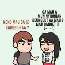 Jika definisinya diperas kata yang keluar adalah kebiasaan. Kumpulan Gambar Kata Kata Cinta Bahasa Sunda Lucu Lucu Kartun Kata Kata