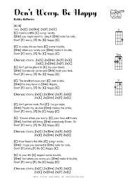 Ukulele Chords Don T Worry Be Happy By Bobby Mcferrin