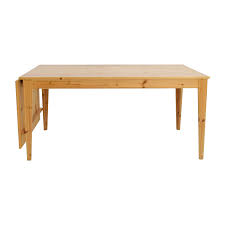 The table's surface is resistant to liquids, food stains, oil, heat, scratches and bumps. 61 Off Ikea Ikea Norma S Pine Wood Drop Leaf Table Tables