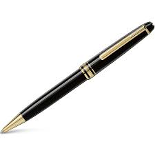 Image result for thin black montblanc gold trim