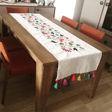 Runner Masa Ortusu 60 210cm El Yapimi Handmade Ceyiz Hediyelik Elyapimi Siparis Crossstitch Masa Hediyeler Renkler