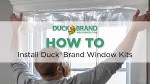 Standard shrink film window insulation kit. How To Install Duck Brand Window Kits Youtube