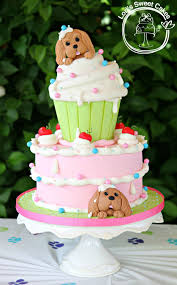 Beautiful Happy Birthday Cake Images For Her My Daughter Loves Puppies And Cupcakes For Her Birthday This Past Weekend I Begged Her To Let Me Make A 3d Dog Cake Puppy Birthday Cakes Puppy Cake Dog Cakes