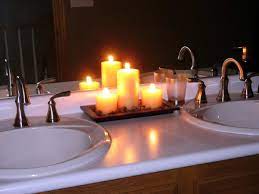 On a classic candle stand made of black bakelite. 40 Ways To Use Candles In Bathroom For Special Nights Bored Art