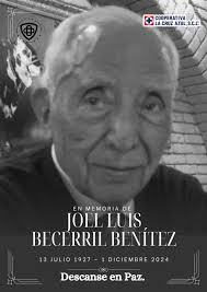 Despedimos a un personaje ilustre en la historia de nuestra empresa; Joel Luis  Becerril Benítez fue un trabajador y directivo fiel a la Cooperativa Cruz  Azul, a la que ayudó a construir